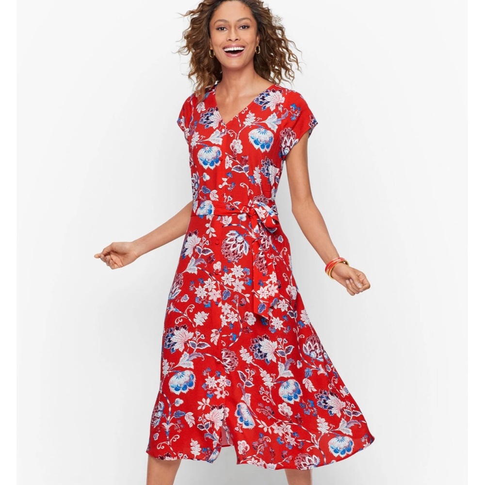 Talbots belted dress, size 10, never worn , new with tags !